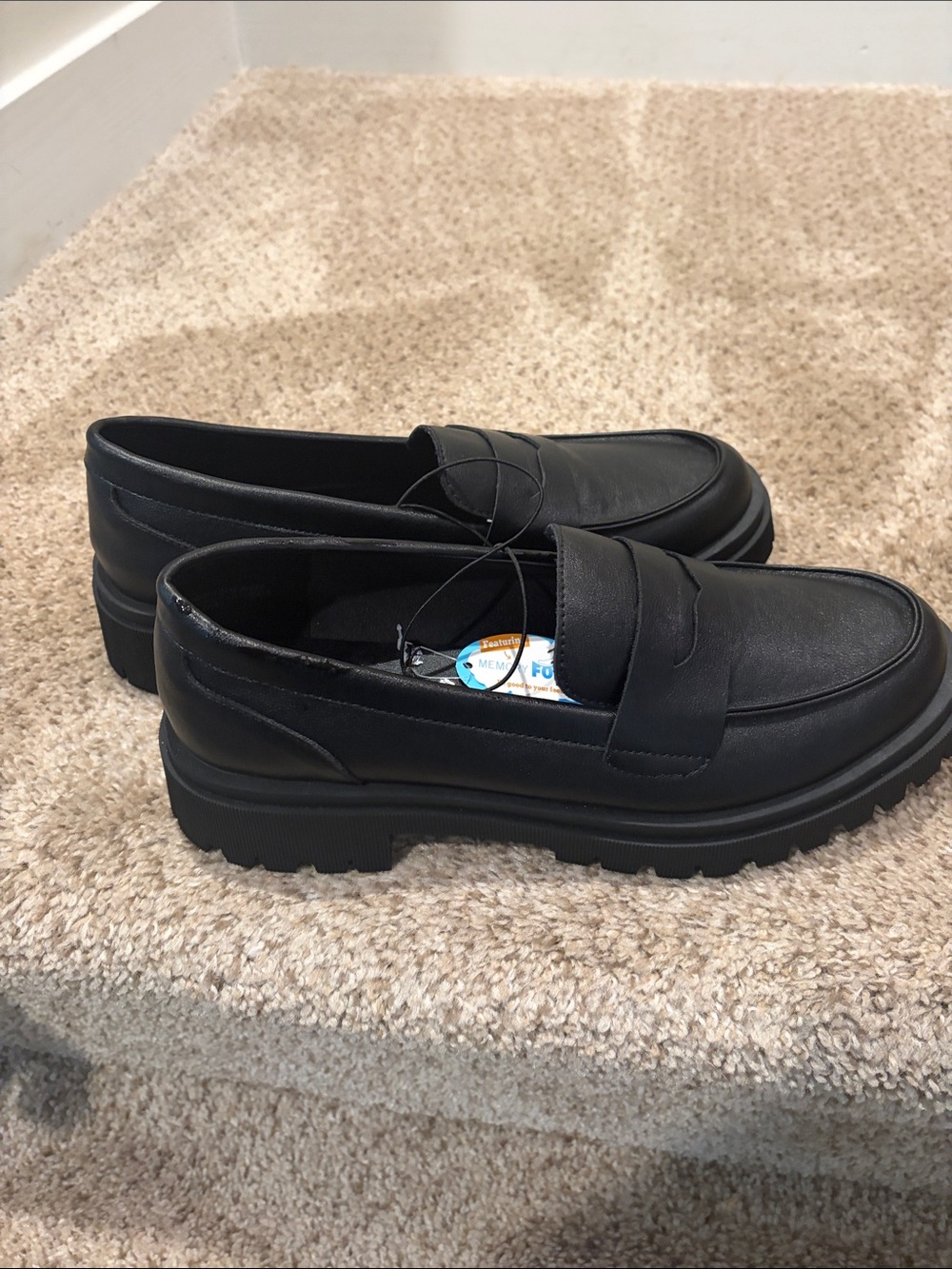Women’s , teens Seychelles Black Lug-Sole Penny Loafers 👞 9 wide